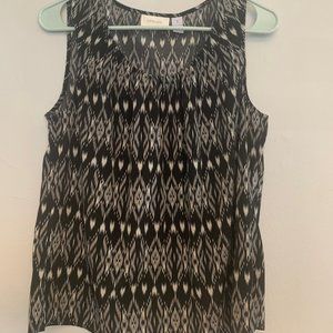 Chico's brand black and white patterned tank top